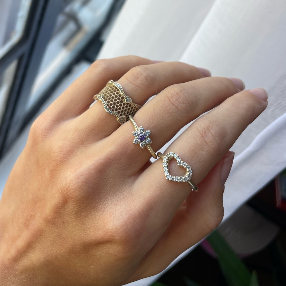 Pandora silver rings, size 5 (EU 50)